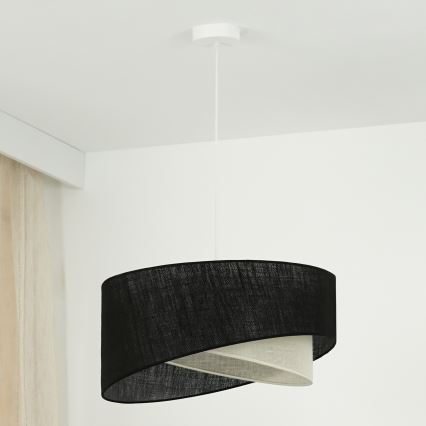 Brilagi - LED Lestenec na vrvici LYRA 1xE27/15W/230V črna/krem barva