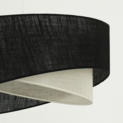 Brilagi - LED Lestenec na vrvici LYRA 1xE27/15W/230V črna/krem barva