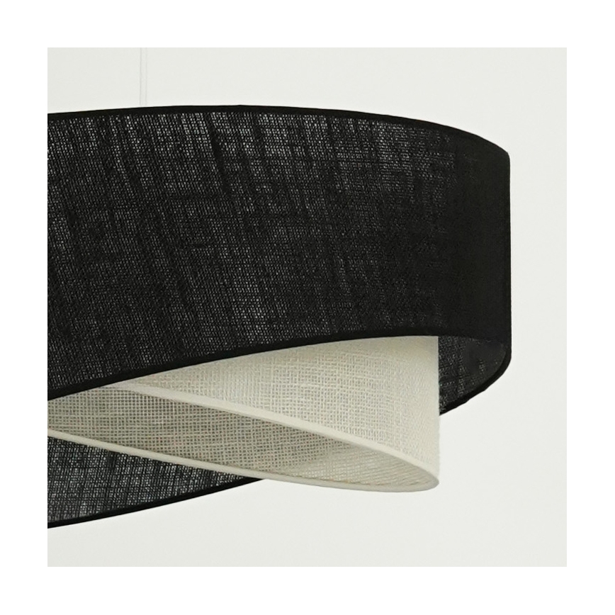 Brilagi - LED Lestenec na vrvici LYRA 1xE27/15W/230V črna/krem barva