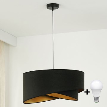 Brilagi - LED Lestenec na vrvici LYRA 1xE27/15W/230V črna/zlata