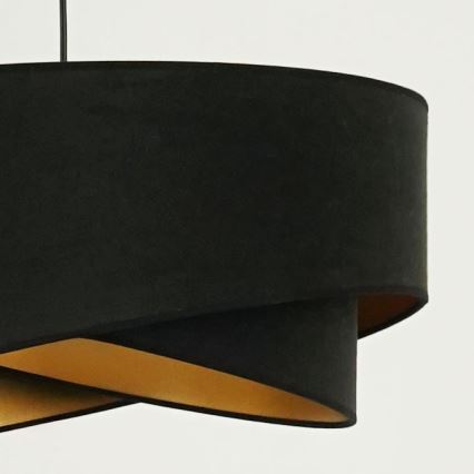 Brilagi - LED Lestenec na vrvici LYRA 1xE27/15W/230V črna/zlata