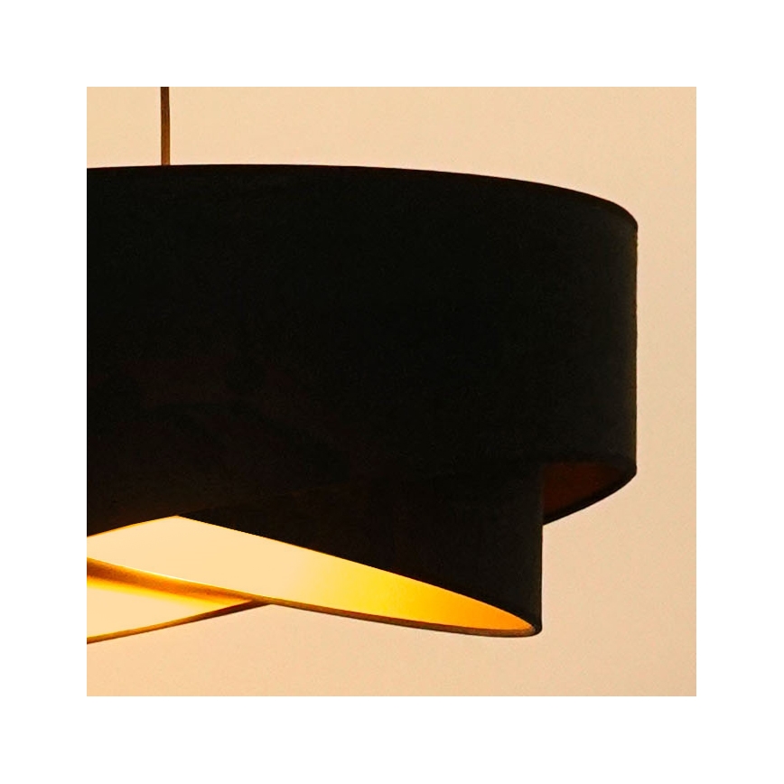 Brilagi - LED Lestenec na vrvici LYRA 1xE27/15W/230V črna/zlata