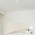 Brilagi - LED Lestenec na vrvici LYRA 1xE27/15W/230V krem barva/bela