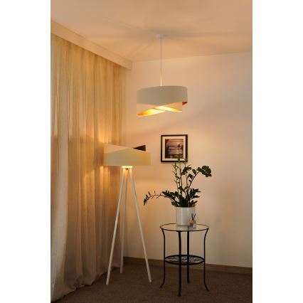 Brilagi - LED Lestenec na vrvici LYRA 1xE27/15W/230V krem barva/bela