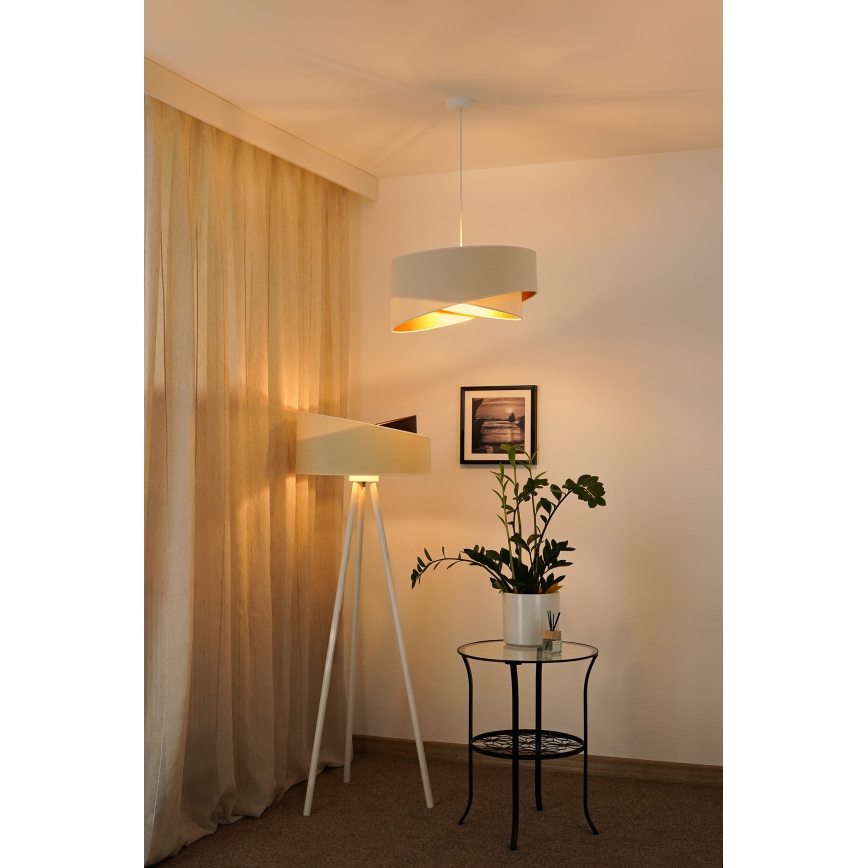 Brilagi - LED Lestenec na vrvici LYRA 1xE27/15W/230V krem barva/bela