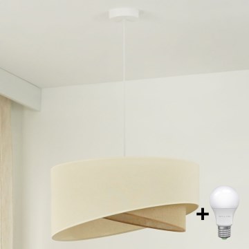 Brilagi - LED Lestenec na vrvici LYRA 1xE27/15W/230V krem barva/bež