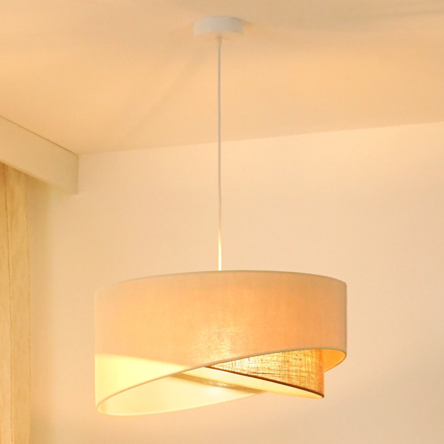 Brilagi - LED Lestenec na vrvici LYRA 1xE27/15W/230V krem barva/bež