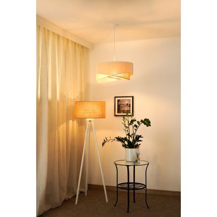 Brilagi - LED Lestenec na vrvici LYRA 1xE27/15W/230V krem barva/bež