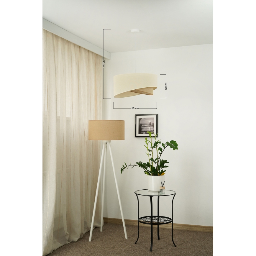 Brilagi - LED Lestenec na vrvici LYRA 1xE27/15W/230V krem barva/bež