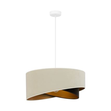 Brilagi - LED Lestenec na vrvici LYRA 1xE27/15W/230V krem barva/črna/zlata