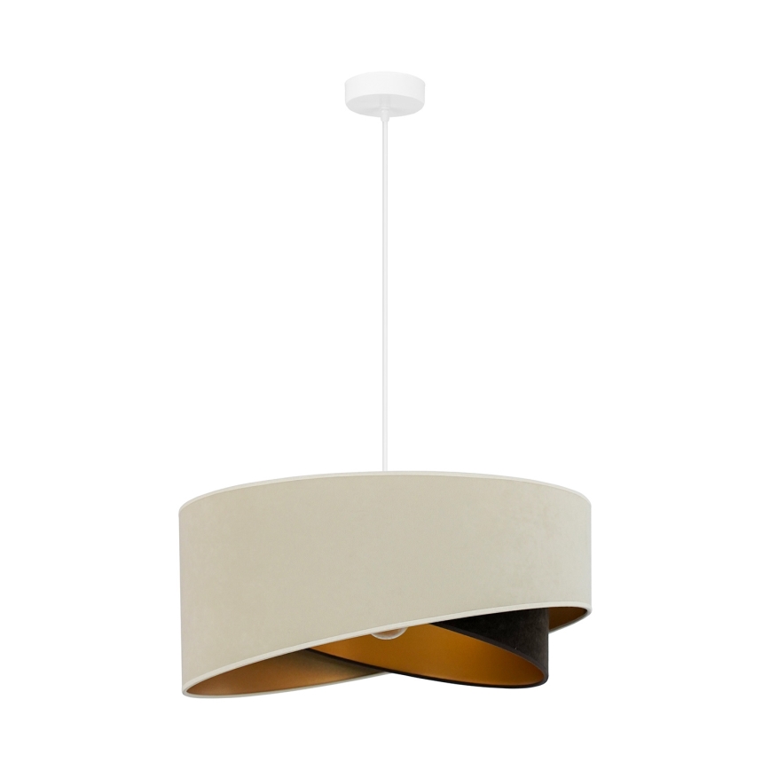 Brilagi - LED Lestenec na vrvici LYRA 1xE27/15W/230V krem barva/črna/zlata