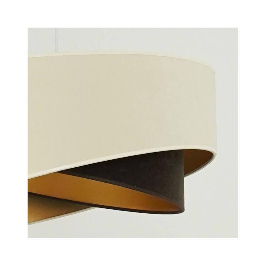 Brilagi - LED Lestenec na vrvici LYRA 1xE27/15W/230V krem barva/črna/zlata