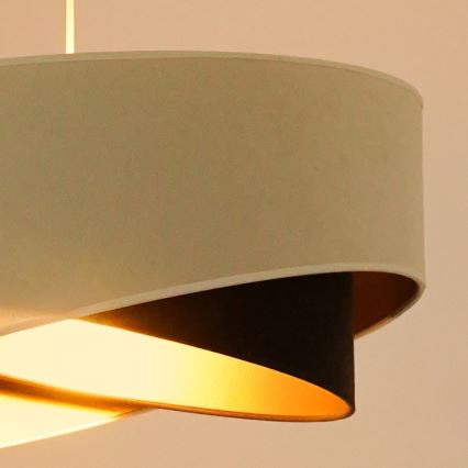 Brilagi - LED Lestenec na vrvici LYRA 1xE27/15W/230V krem barva/črna/zlata