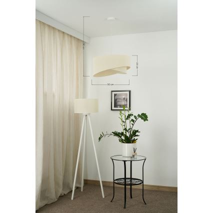 Brilagi - LED Lestenec na vrvici LYRA 1xE27/15W/230V krem barva