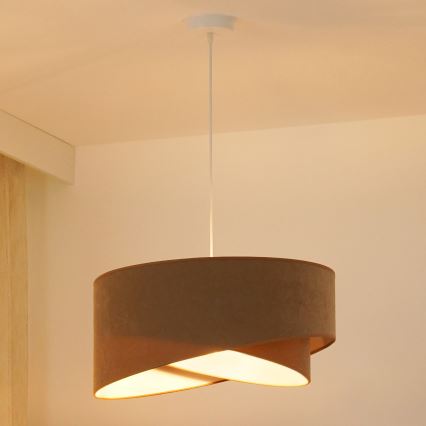 Brilagi - LED Lestenec na vrvici LYRA 1xE27/15W/230V rjava/bela