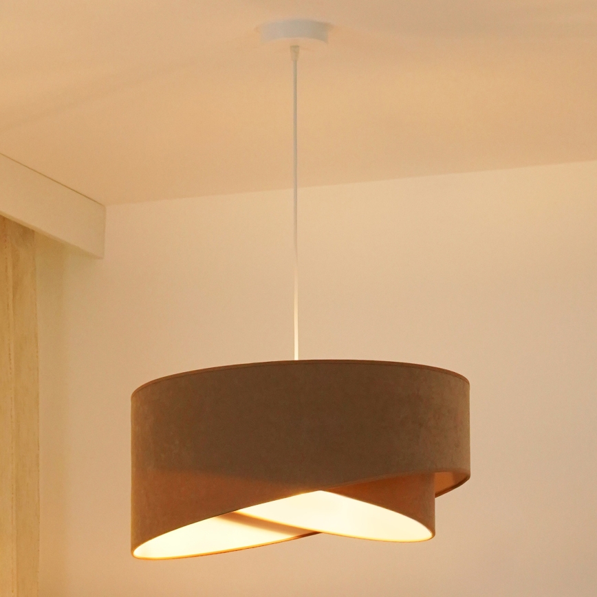 Brilagi - LED Lestenec na vrvici LYRA 1xE27/15W/230V rjava/bela
