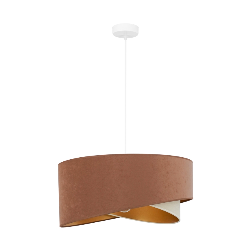 Brilagi - LED Lestenec na vrvici LYRA 1xE27/15W/230V rjava/krem barva/zlata