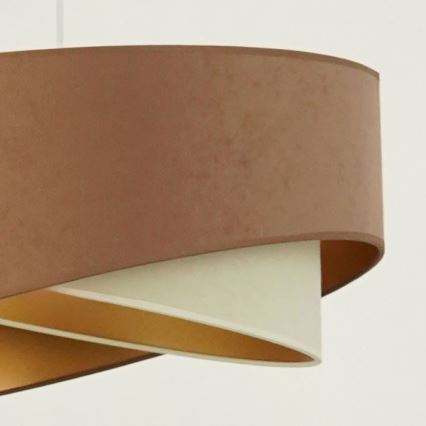Brilagi - LED Lestenec na vrvici LYRA 1xE27/15W/230V rjava/krem barva/zlata