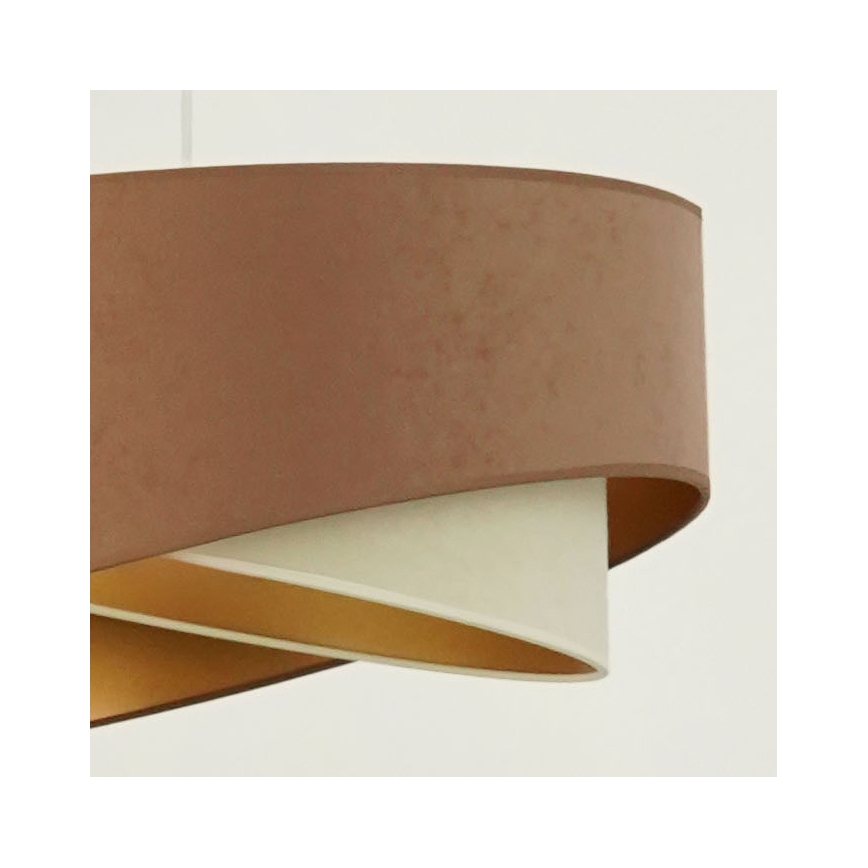 Brilagi - LED Lestenec na vrvici LYRA 1xE27/15W/230V rjava/krem barva/zlata
