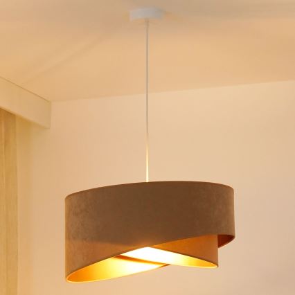 Brilagi - LED Lestenec na vrvici LYRA 1xE27/15W/230V rjava/zlata