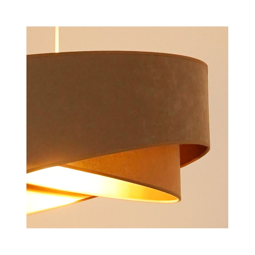 Brilagi - LED Lestenec na vrvici LYRA 1xE27/15W/230V rjava/zlata