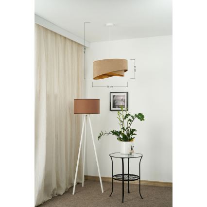 Brilagi - LED Lestenec na vrvici LYRA 1xE27/15W/230V rjava/zlata