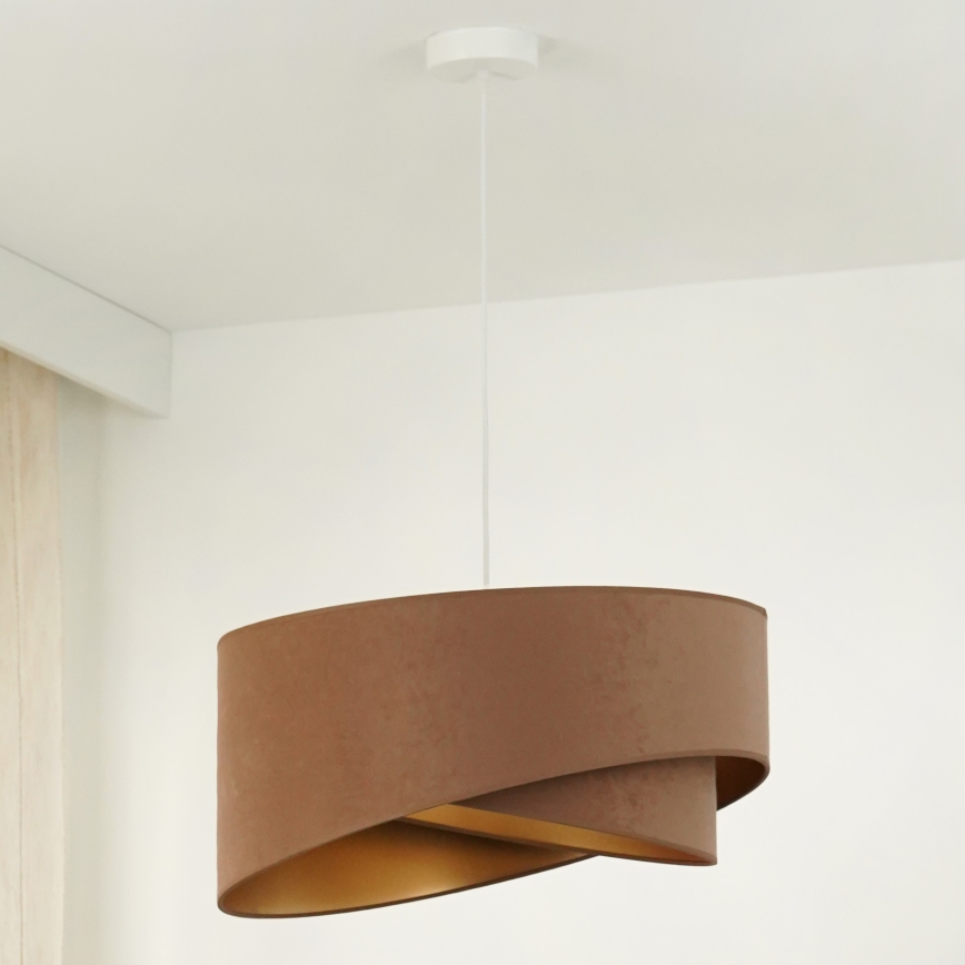 Brilagi - LED Lestenec na vrvici LYRA 1xE27/15W/230V rjava/zlata
