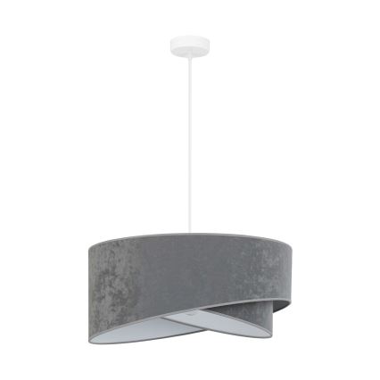 Brilagi - LED Lestenec na vrvici LYRA 1xE27/15W/230V siva/bela