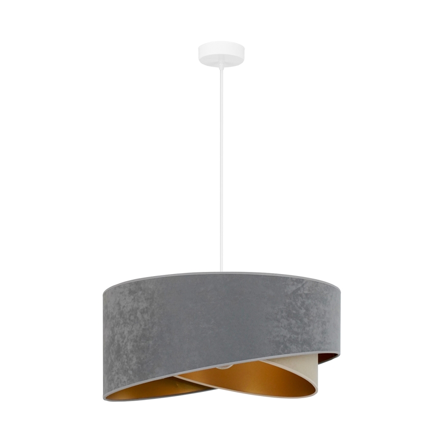 Brilagi - LED Lestenec na vrvici LYRA 1xE27/15W/230V siva/bež/zlata