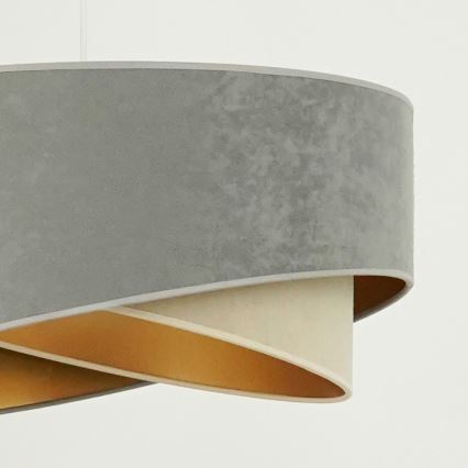 Brilagi - LED Lestenec na vrvici LYRA 1xE27/15W/230V siva/bež/zlata