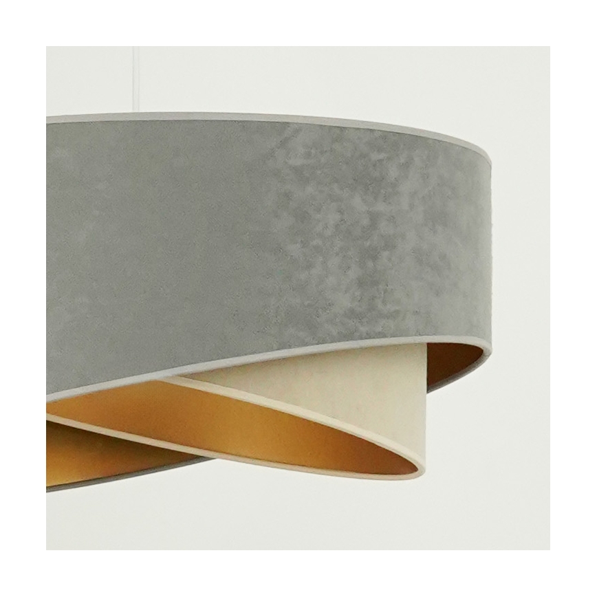 Brilagi - LED Lestenec na vrvici LYRA 1xE27/15W/230V siva/bež/zlata