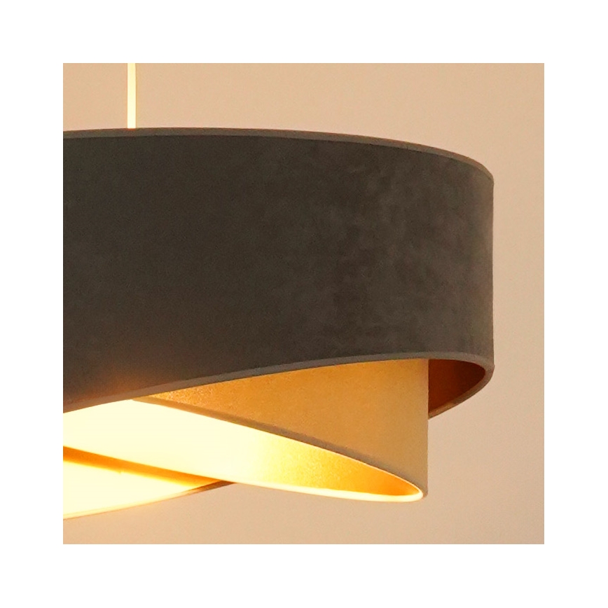 Brilagi - LED Lestenec na vrvici LYRA 1xE27/15W/230V siva/bež/zlata