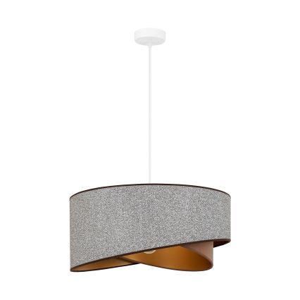 Brilagi - LED Lestenec na vrvici LYRA 1xE27/15W/230V siva/krem barva/zlata
