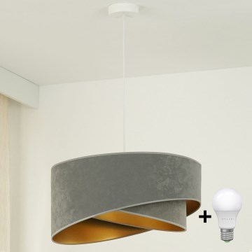 Brilagi - LED Lestenec na vrvici LYRA 1xE27/15W/230V siva/zlata