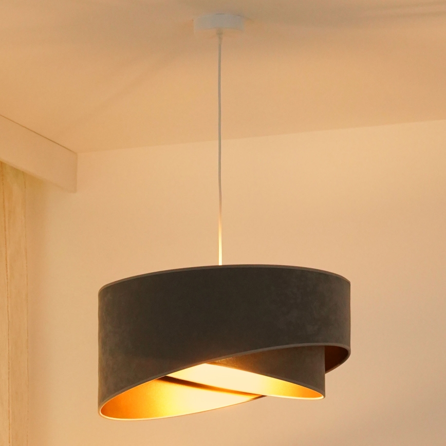 Brilagi - LED Lestenec na vrvici LYRA 1xE27/15W/230V siva/zlata