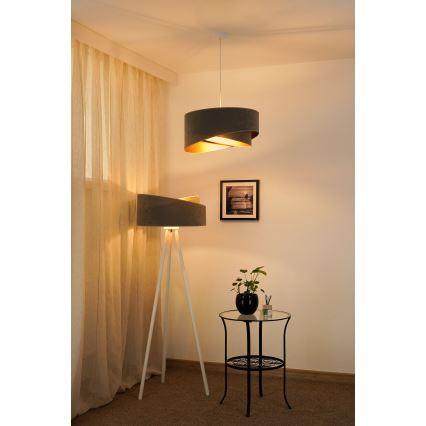 Brilagi - LED Lestenec na vrvici LYRA 1xE27/15W/230V siva/zlata