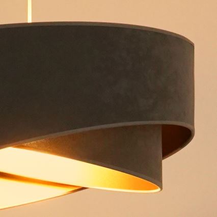 Brilagi - LED Lestenec na vrvici LYRA 1xE27/15W/230V siva/zlata