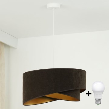 Brilagi - LED Lestenec na vrvici LYRA 1xE27/15W/230V temno rjava/zlata