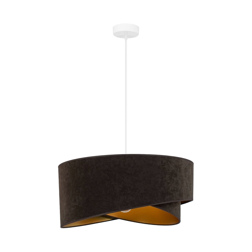Brilagi - LED Lestenec na vrvici LYRA 1xE27/15W/230V temno rjava/zlata