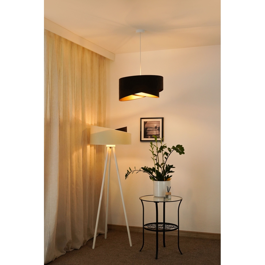 Brilagi - LED Lestenec na vrvici LYRA 1xE27/15W/230V temno rjava/zlata
