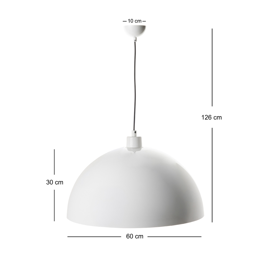 Brilagi - LED lestenec na vrvici METALO 1xE27/40W/230V, premer 60 cm, bela/medena