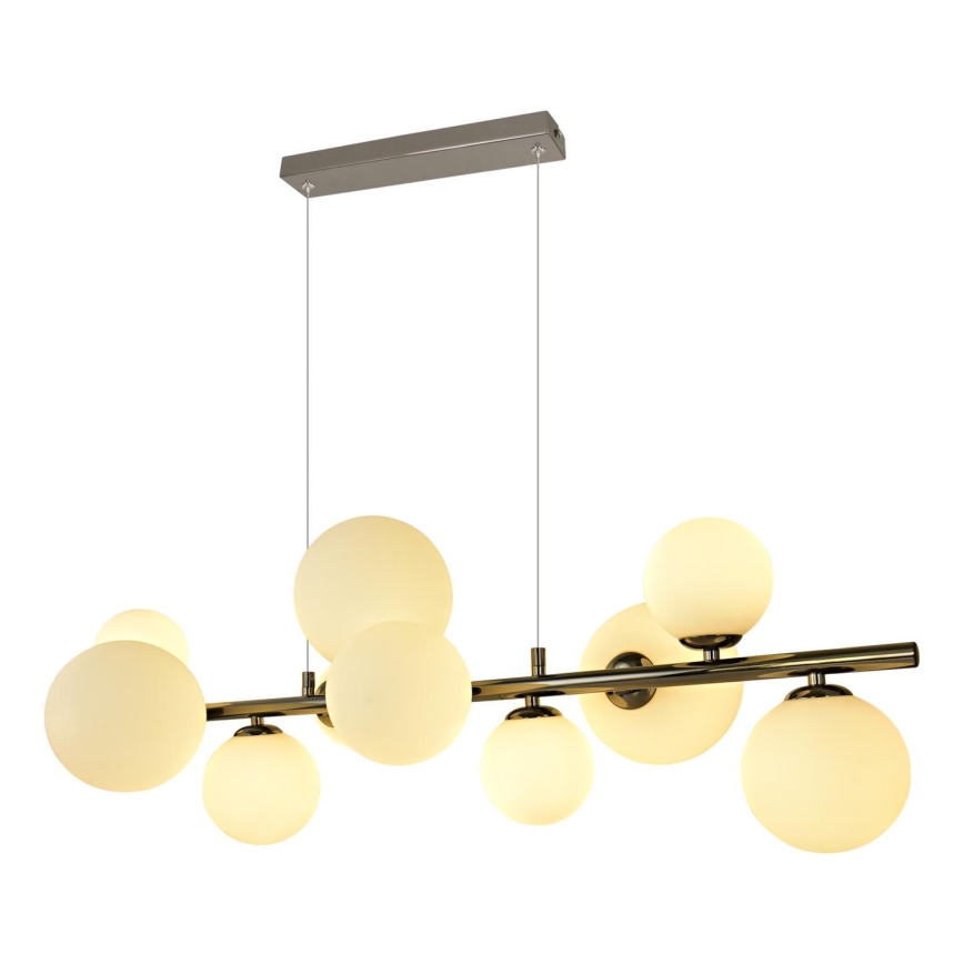 Brilagi - LED Lestenec na vrvici MILLA 10xG9/3W/230V sijajni krom/bela