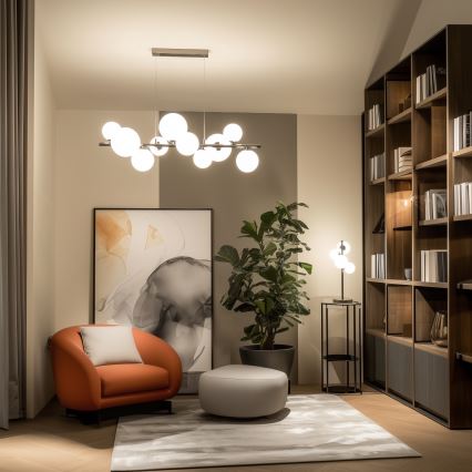 Brilagi - LED Lestenec na vrvici MILLA 10xG9/3W/230V sijajni krom/bela