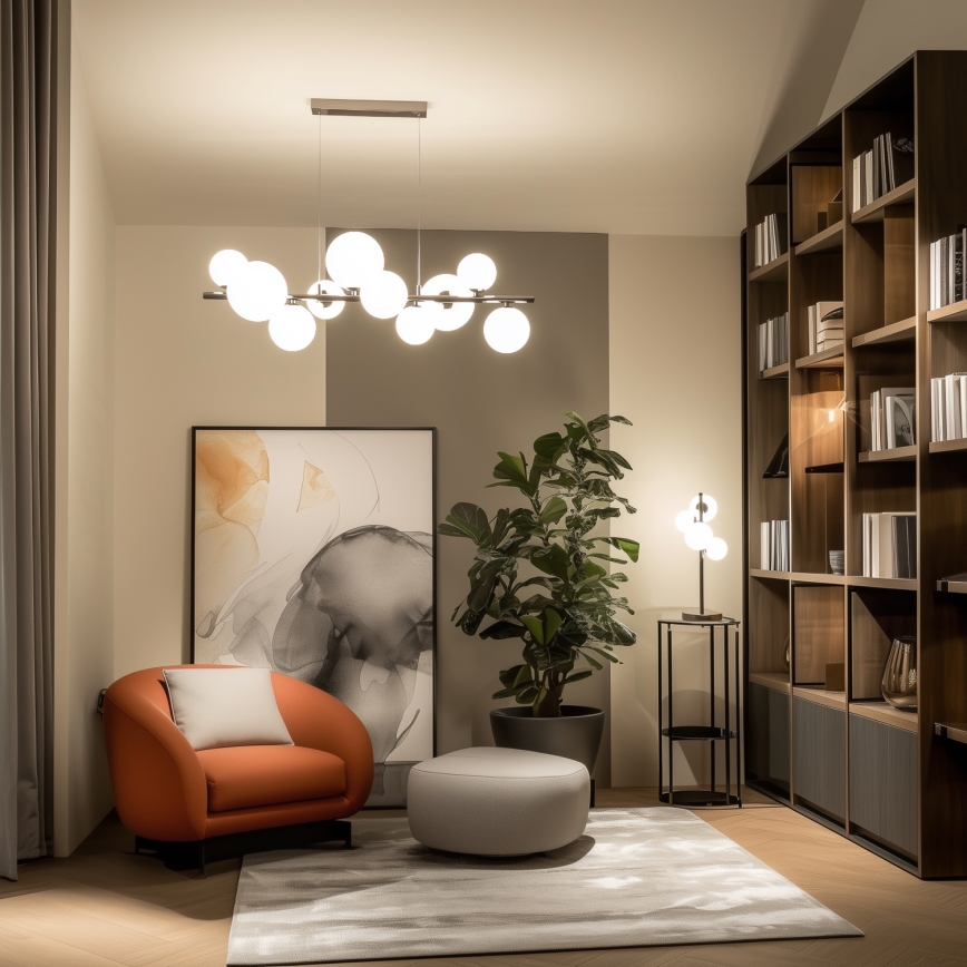 Brilagi - LED Lestenec na vrvici MILLA 10xG9/3W/230V sijajni krom/bela