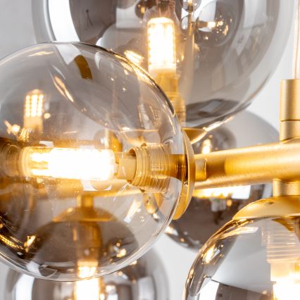 Brilagi - LED Lestenec na vrvici MILLA 10xG9/3W/230V zlata/dimna