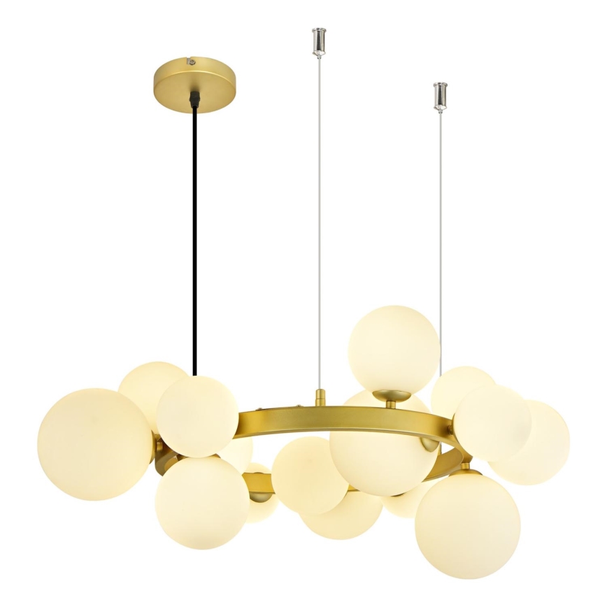 Brilagi - LED Lestenec na vrvici MILLA 15xG9/3W/230V zlata/bela