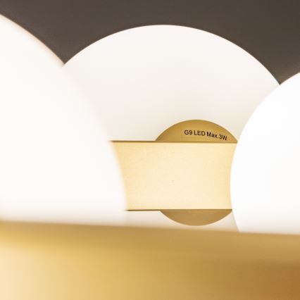 Brilagi - LED Lestenec na vrvici MILLA 15xG9/3W/230V zlata/bela