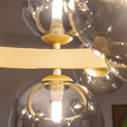 Brilagi - LED Lestenec na vrvici MILLA 15xG9/3W/230V zlata/dimna