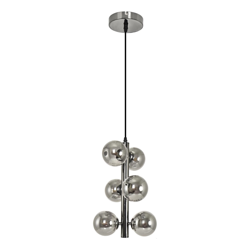Brilagi - LED Lestenec na vrvici MILLA 6xG9/3W/230V sijajni krom/dimna