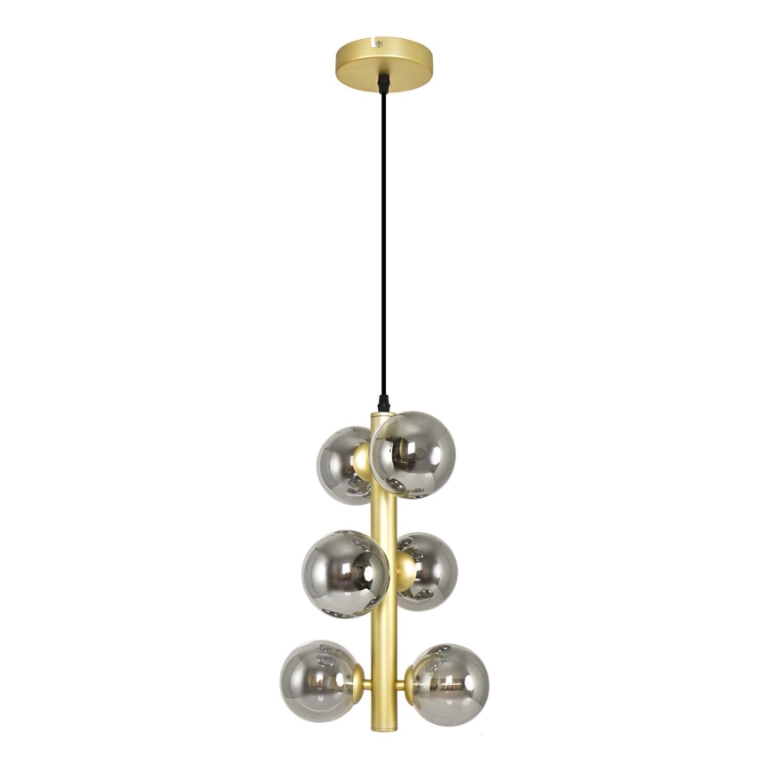 Brilagi - LED Lestenec na vrvici MILLA 6xG9/3W/230V zlata/dimna